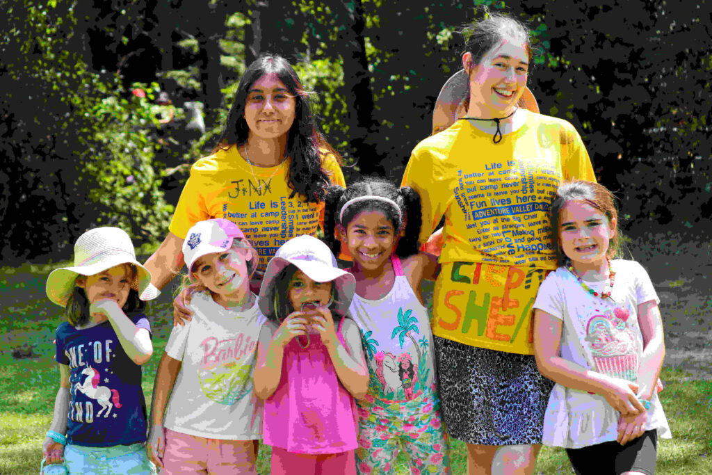 Day Camping in 2025. A group of children and counsellors standing together.